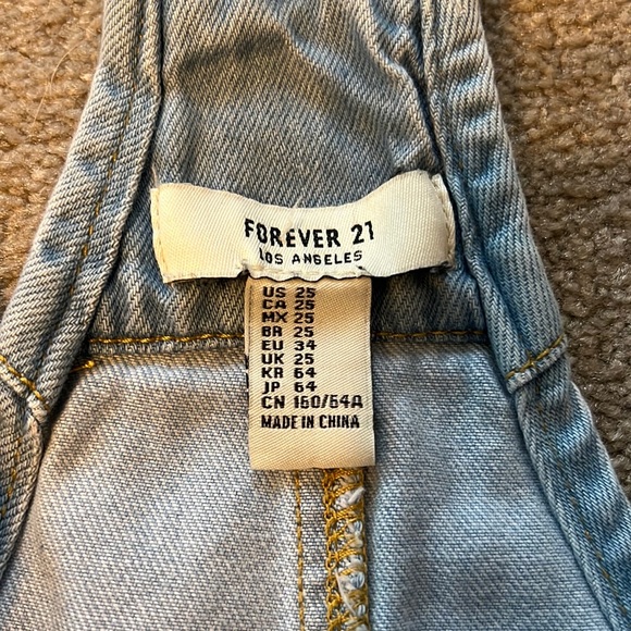 Forever 21 Jean Short Overall - Picture 3 of 6